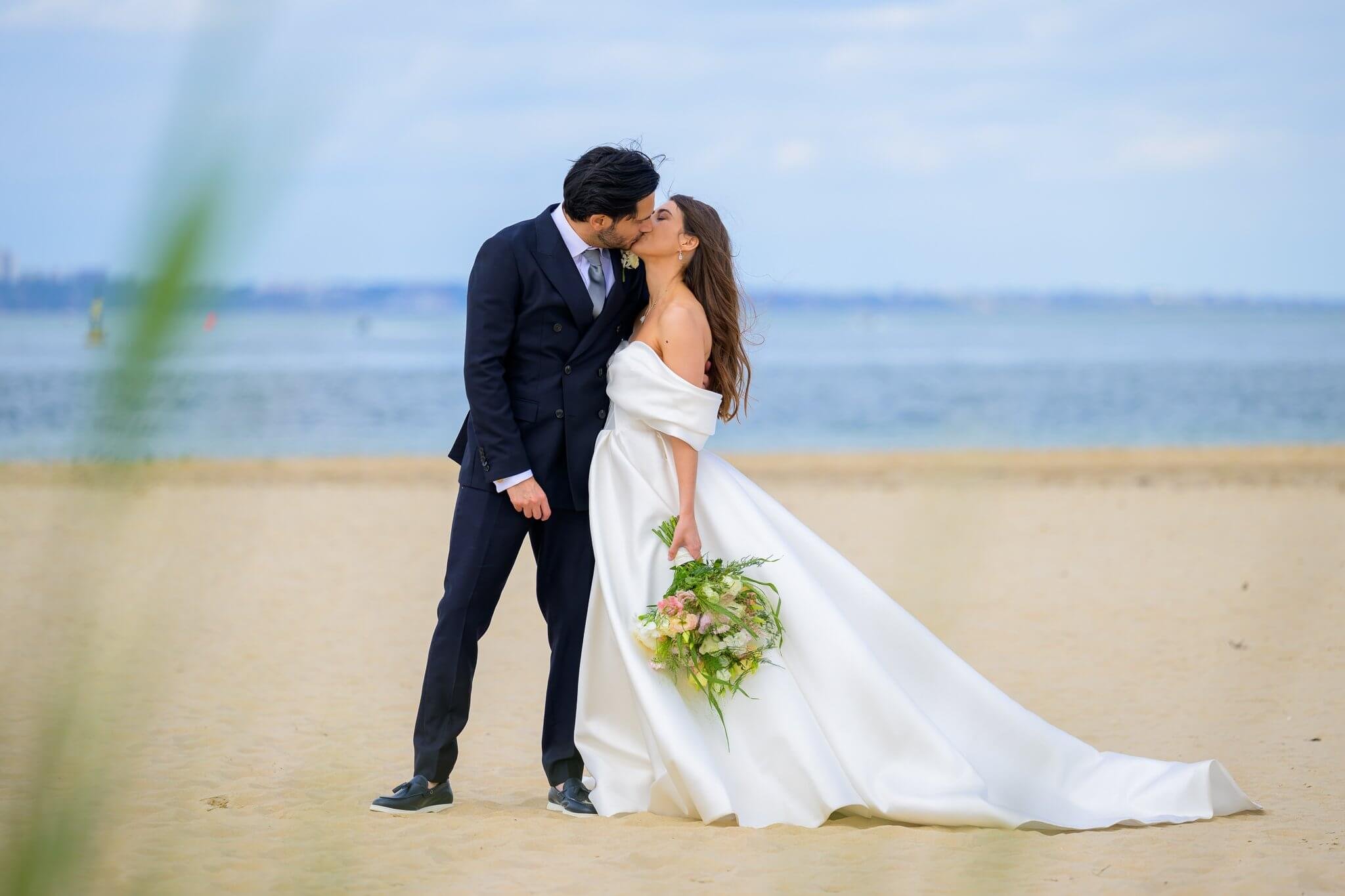 Beach wedding photography in Dorset